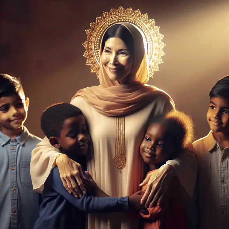 Visual representation of "mother" - A woman who is a source of inspiration or guidance