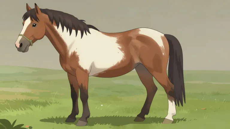 Visual representation of "roan" - A type of horse that has a coat mixed with white and other colors.