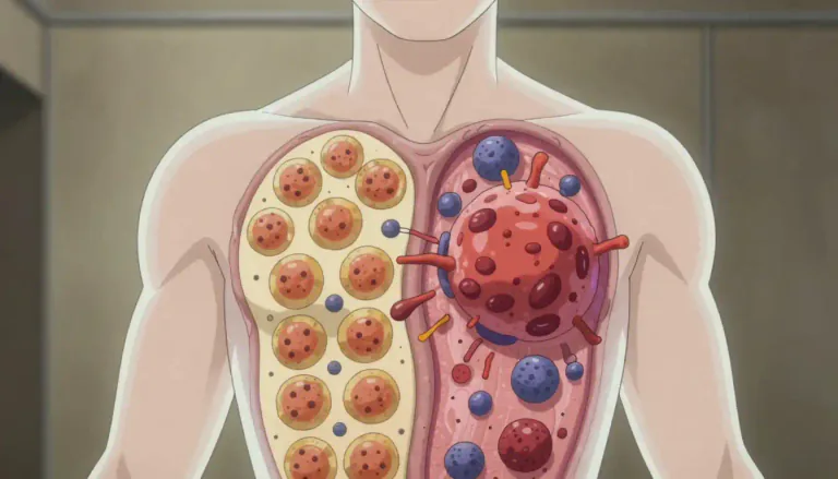 Visual representation of "neoplasia" - Neoplasia refers to the process of abnormal growth of tissue, which can lead to tumors.