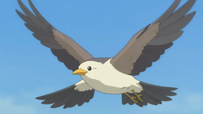 Visual representation of "wingbeat" - The action of moving wings up and down while flying, particularly for birds and insects.