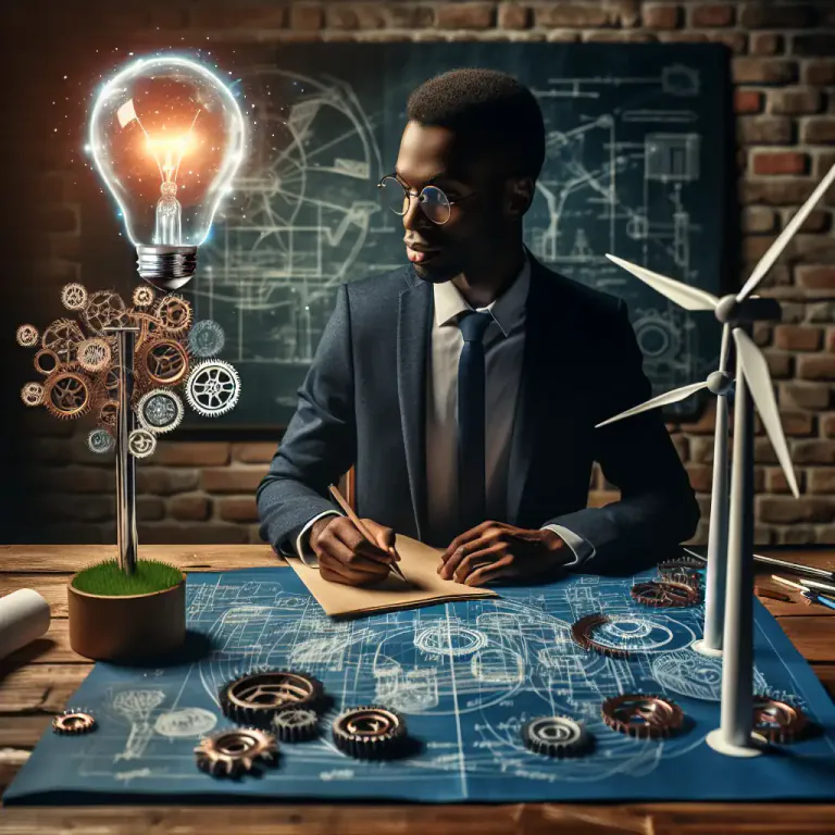 Visual representation of "contrivance" - The act of devising or constructing something