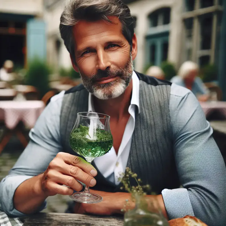 Visual representation of "chartreuse" - A strong alcoholic drink made by Carthusian monks, it is green or yellow