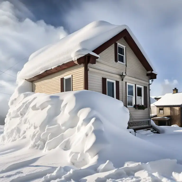 Visual representation of "drift" - A large pile of snow or sand formed by the wind