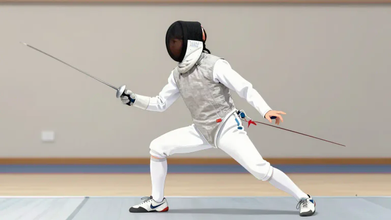 Visual representation of "fencer" - A person who practices the sport of fencing.