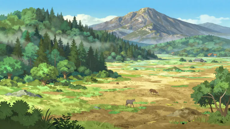 Visual representation of "ecoregion" - A region defined by its unique ecological characteristics, such as climate, soil, and biodiversity.