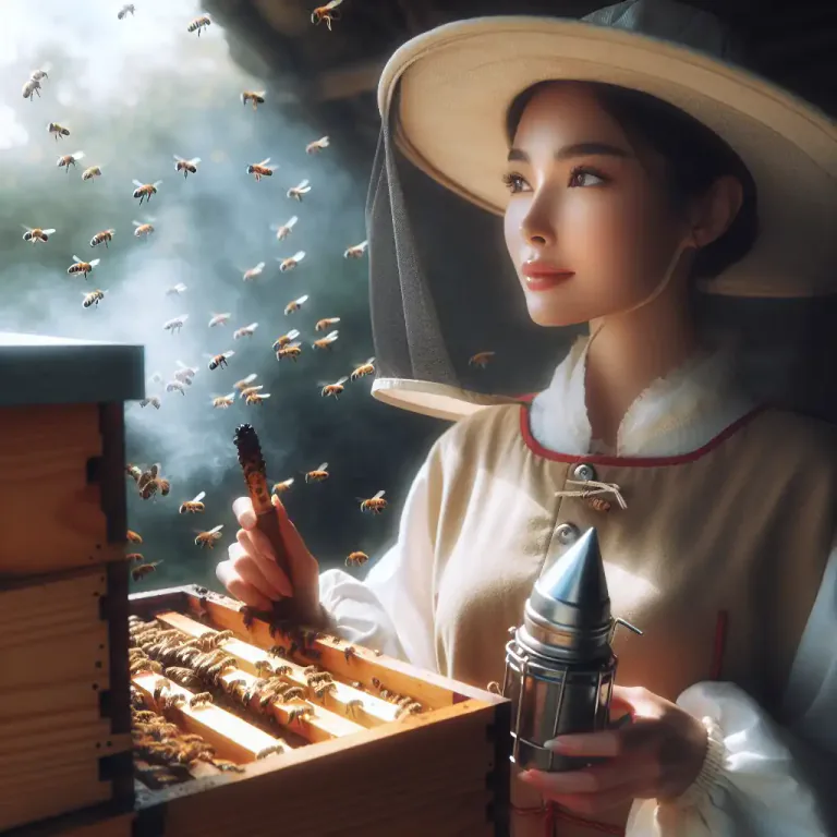 Visual representation of "ruche" - A hive or a group of bees.