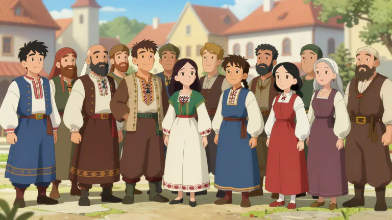 Visual representation of "slav" - A person from a group of people in eastern, southeastern, and central Europe, including the Russians and other East Slavs, the Bulgarians, Serbs, Croats, Slavenes, Slovenes, and other South Slavs, and the Poles, Czechs, Slovaks, and other West Slavs.