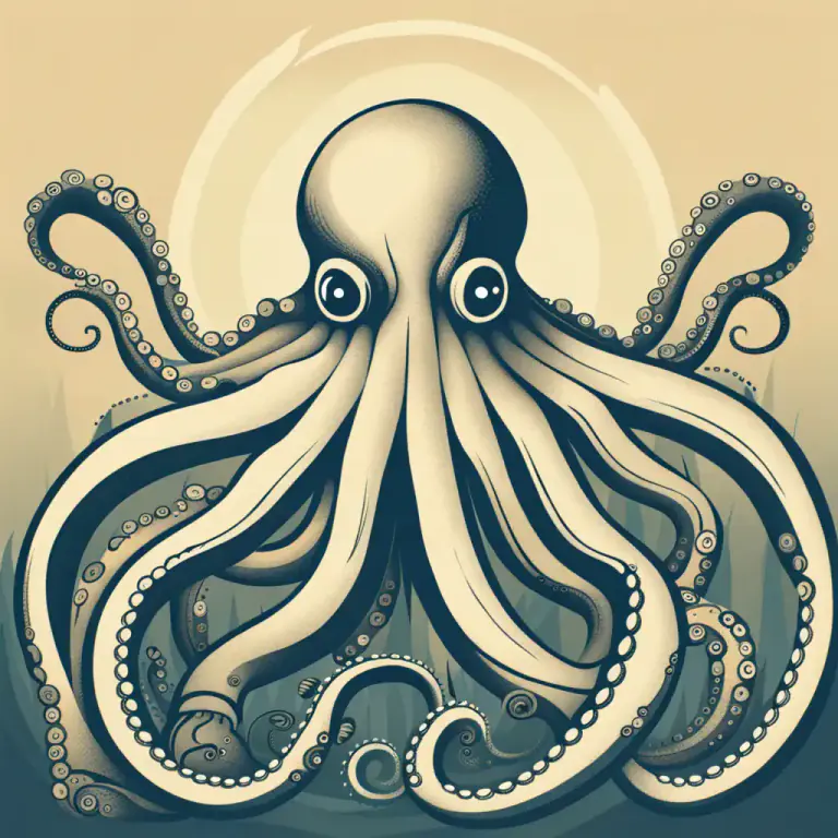 Visual representation of "octopus" - A system with many connected parts, often used to describe something that reaches widely and has a lot of influence.