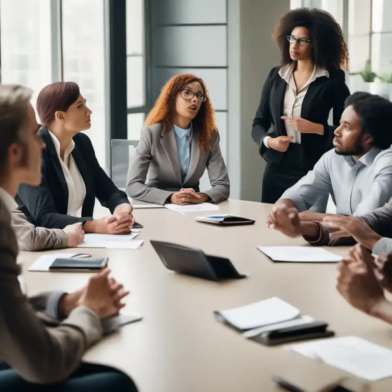 Visual representation of "put in your two pennyworth" - To give one's own opinion or input, usually in a discussion or decision-making process.