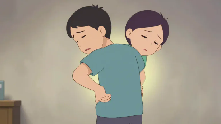 Visual representation of "backache" - Pain felt in the back