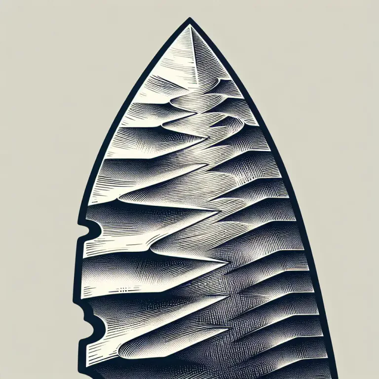 Visual representation of "serration" - The action or process of making something serrated.