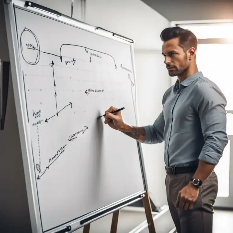Visual representation of "chart" - To plan or map out a course of action
