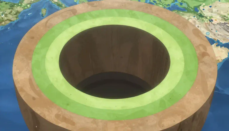 Visual representation of "outermost" - The furthest away from the center or a given point.
