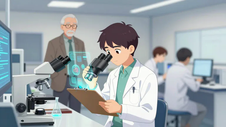 Visual representation of "postdoc" - A person who has completed their doctoral degree and is doing advanced research to gain more experience.