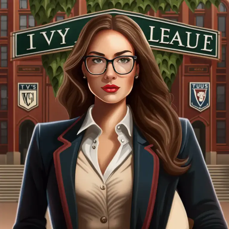 Visual representation of "Ivy League" - Ivy League is used to describe something that is related to, or is characteristic of, the Ivy League universities.