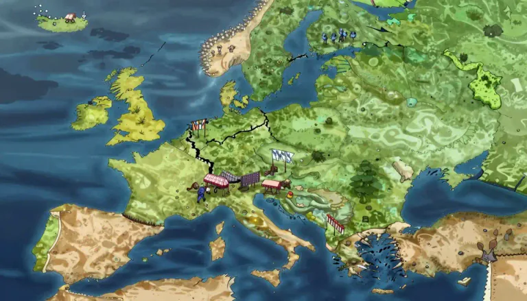 Visual representation of "balkanization" - The process of dividing a region or body into smaller, often hostile, groups or factions.
