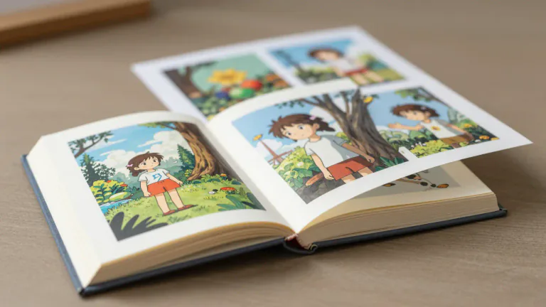 Visual representation of "octavo" - A book size that is a result of folding each printed sheet into eight leaves (16 pages)