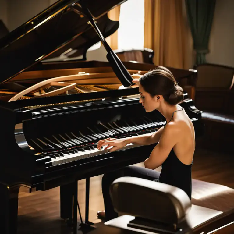 Visual representation of "tune up" - To adjust a musical instrument before playing so that it produces the correct sound