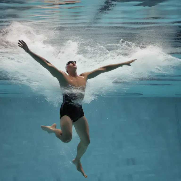 Visual representation of "stroke" - The act or an example of moving your arms in a certain way while swimming.
