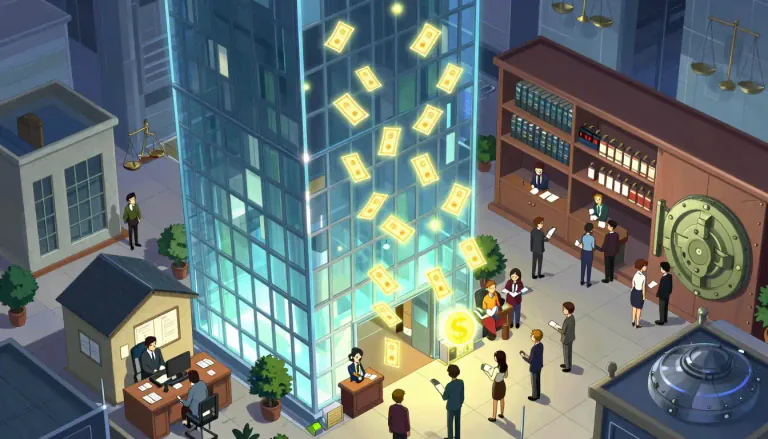 Visual representation of "plc" - A Public Limited Company is a type of company whose shares can be traded on the stock market, and it is subject to strict financial regulations.