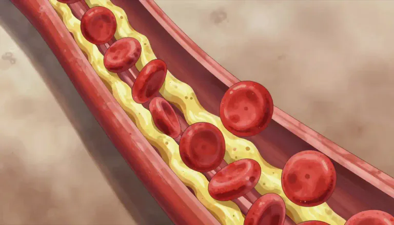 Visual representation of "atherosclerotic" - Relating to or affected by atherosclerosis, which is a condition in which arteries narrow due to build-up of substances such as fat.