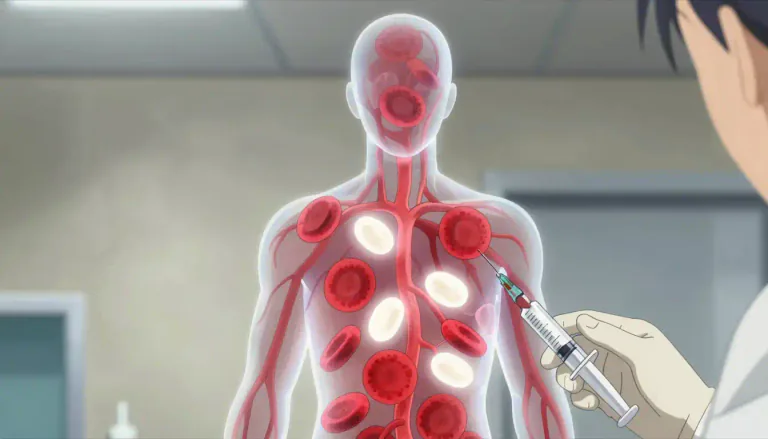 Visual representation of "leukopenia" - Leukopenia is a medical condition characterized by a lower than normal number of white blood cells in the body.