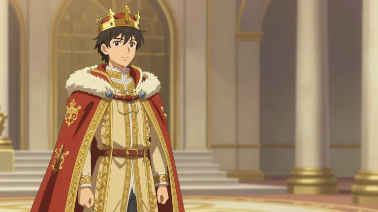 Visual representation of "regal" - Related to a king or a queen; royal