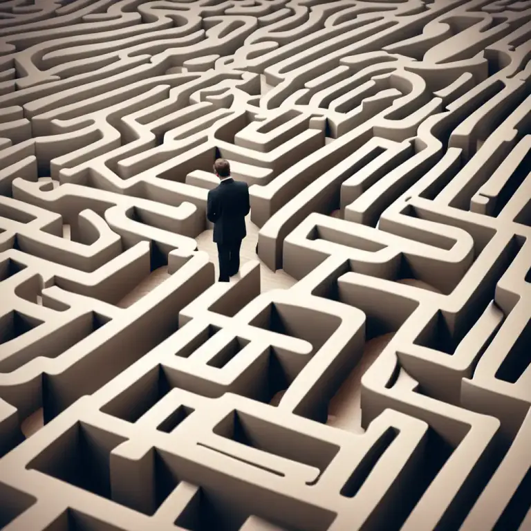 Visual representation of "intricate" - Complicated and confusing, difficult to solve or get out of