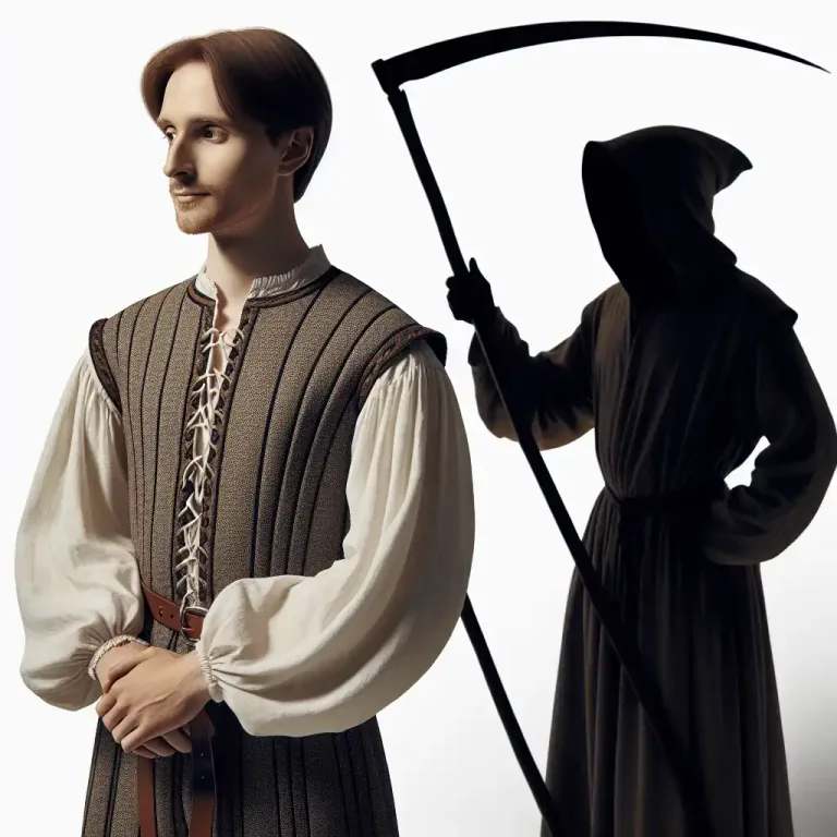 Visual representation of "everyman" - The main character in a 15th-century English morality play called 'Everyman'.
