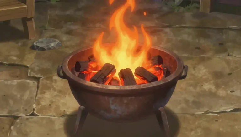 Visual representation of "brazier" - A metal container in which coal or charcoal is burned to warm a place or to cook food on.