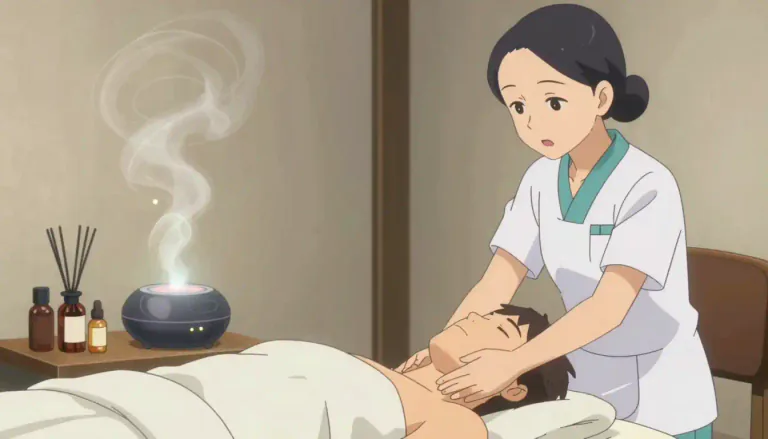 Visual representation of "aromatherapeutic" - Related to the therapeutic use of fragrant essential oils for health purposes.