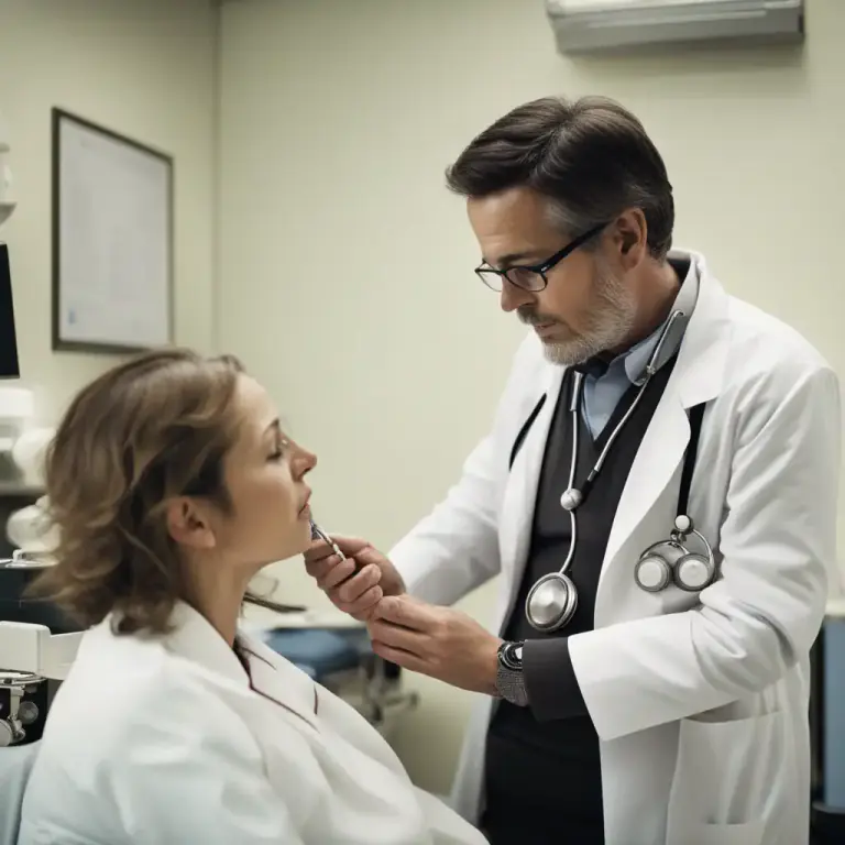 Visual representation of "exam" - A medical test of a particular part of the body.