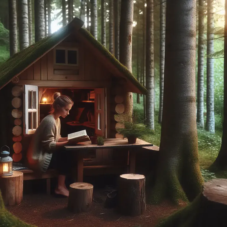 Visual representation of "seclude" - To place in a remote, isolated or hard-to-reach place