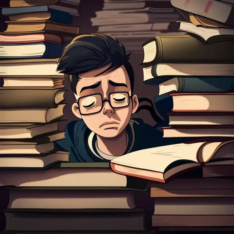 Visual representation of "be bombed out" - To be extremely tired or exhausted
