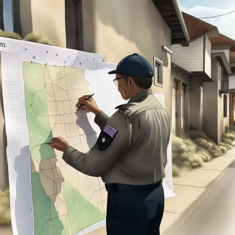 Visual representation of "perambulate" - To formally inspect or examine a boundary or area.