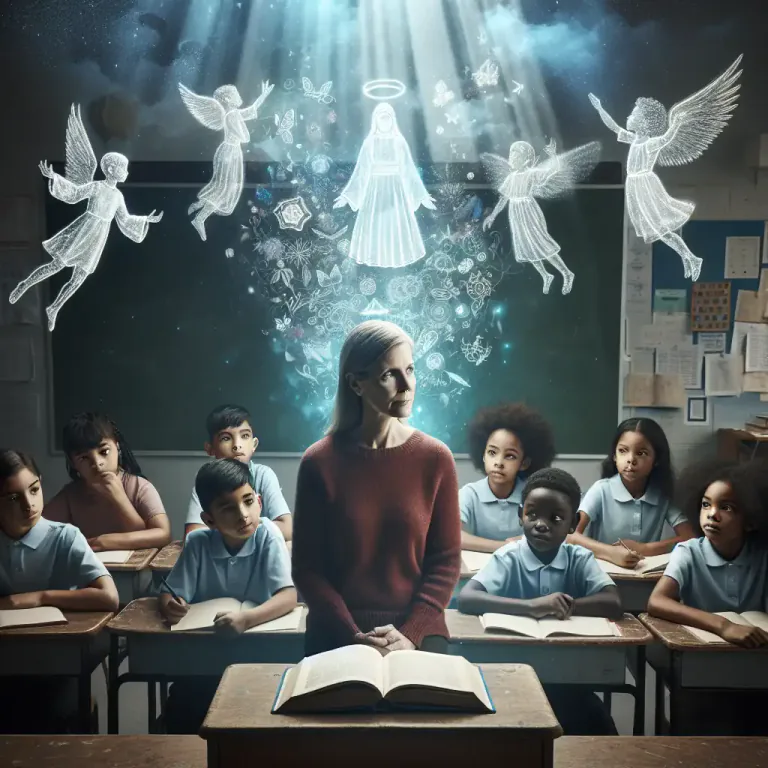 Visual representation of "spiritualized" - To give a spiritual interpretation or significance to.