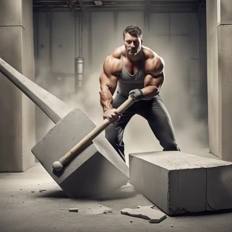 Visual representation of "sledge" - A large, heavy hammer