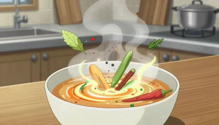 Visual representation of "pep" - To add flavor or excitement to food or a situation.
