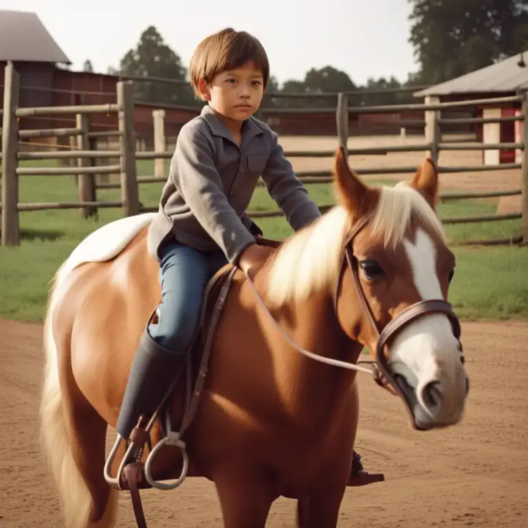 Visual representation of "bareback" - To ride a horse without using a saddle.