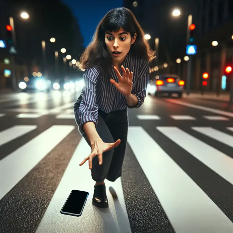 Visual representation of "dop" - To accidentally drop something.