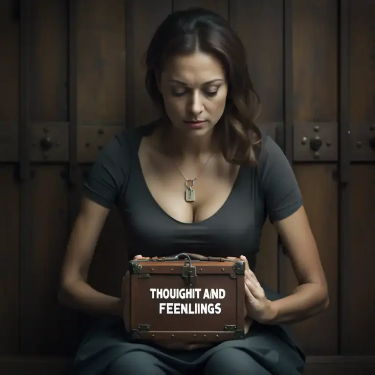 Visual representation of "keep to yourself" - To avoid sharing personal information or feelings.