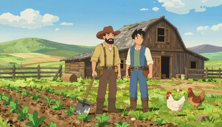 Visual representation of "homesteader" - A person who owns and looks after a small farm, especially in the past in the USA
