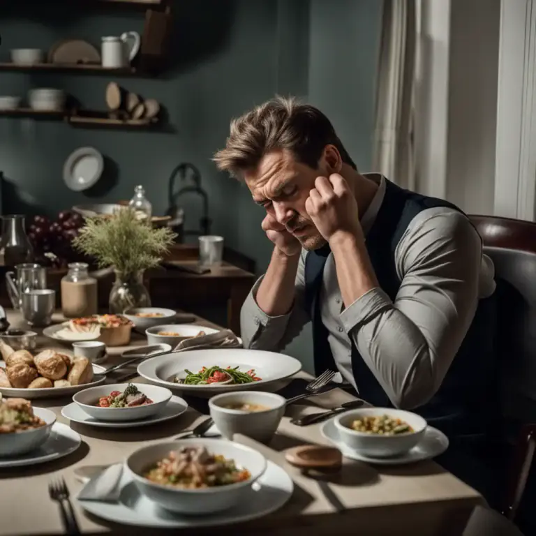 Visual representation of "feed your face" - To eat a lot of food