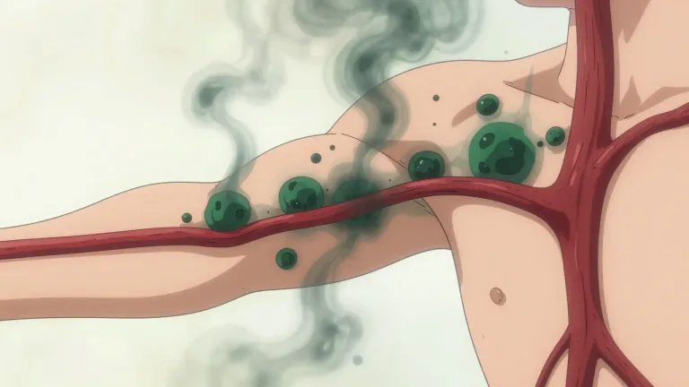 Visual representation of "infiltrate" - In medicine, it refers to the gradual spread of a disease or poisonous substance into an area or throughout a whole organism.