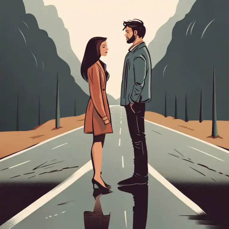 Visual representation of "keep somebody at a distance" - To avoid getting too close to someone, either physically or emotionally