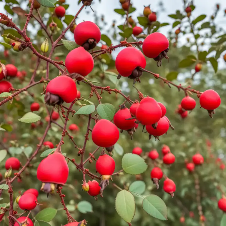 Visual representation of "hip" - The fruit of the rose plant