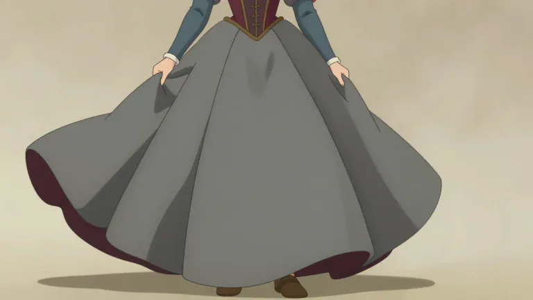Visual representation of "farthingale" - A type of support worn by women beneath a skirt or a dress in the 16th and 17th centuries to keep the shape wide.