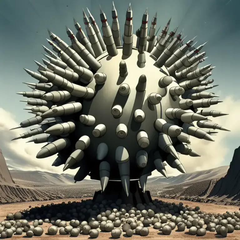 Visual representation of "overkill" - The capability to destroy something multiple times over