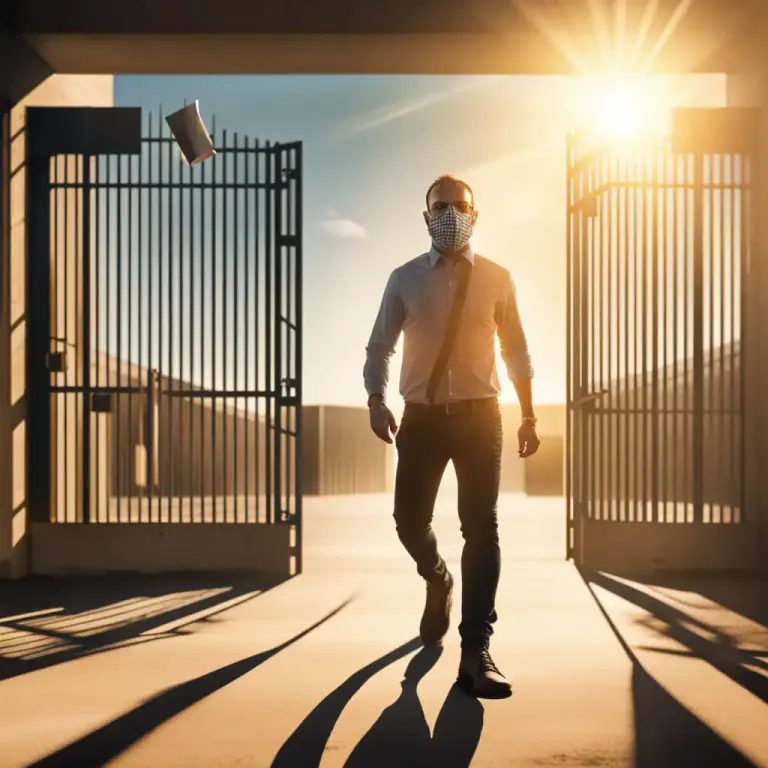 Visual representation of "go straight" - To start having an honest and morally good life after time of doing crime