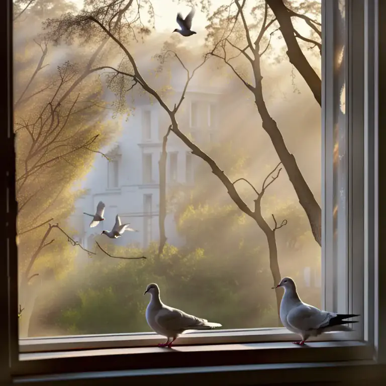 Visual representation of "coo" - the soft gentle sound that a bird, especially a dove or pigeon, makes